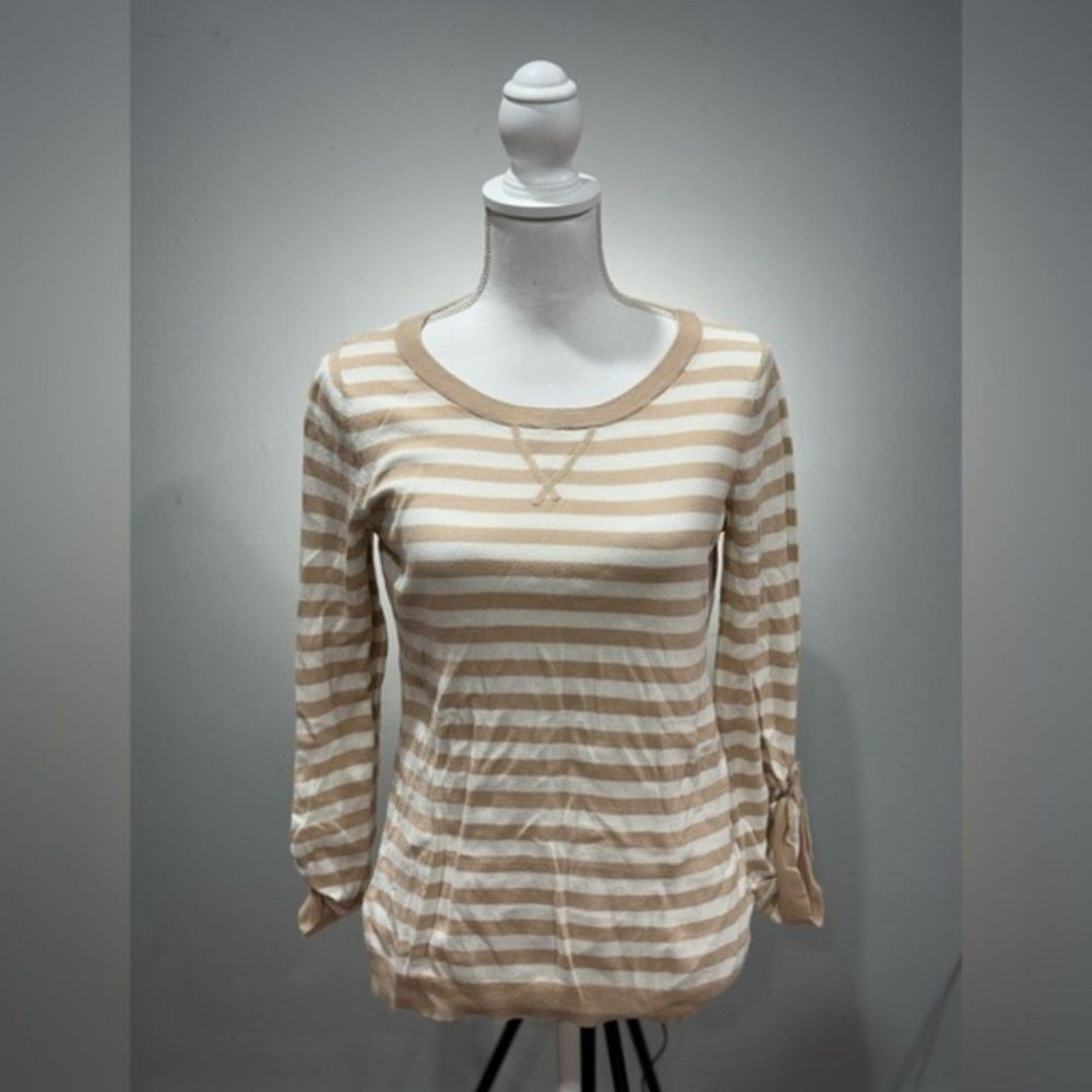Clearout! Tan Old Navy Basic Striped Sweater Size S EUC